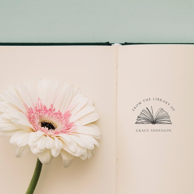 Elegant Classic From The Library Of Custom Name Rubber Stamp (Creator Uploaded)