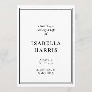 Elegant Classic Funeral Service Design Program