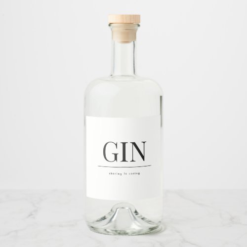 elegant classic GIN wedding Liquor Bottle Label