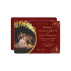 Elegant Classic Gold, Burgundy Photo Wedding