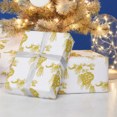 SuanlaTDS Christmas Decoration Gift Wrapping Paper, Box Wrapping Paper,  Golden White Wrapping Paper Christmas Family Party Home Decorations for  Kids