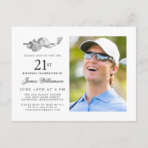 Elegant Classic Golf 21st Birthday Party Photo