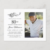 Elegant Classic Golf 80th Birthday Party Photo