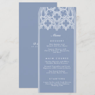 Elegant ClassIc Gothic Castle Ornate Forever Blue Menu