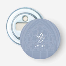 Elegant Classic Gothic Minimal Dusty Blue Wedding