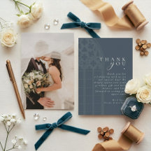 Elegant Classic Gothic Slate Blue Green Wedding