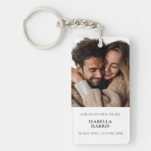 Elegant Classic “In Loving Memory” Keepsake Keychain