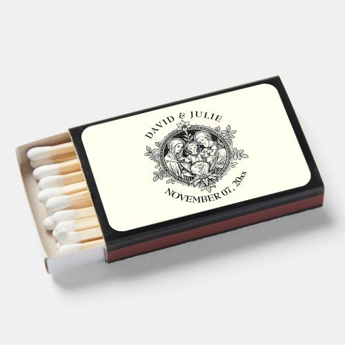 Elegant Classic Ivory Religious Wedding Christian Matchboxes