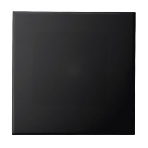 Elegant Classic Jet Black Solid Color Ceramic Tile