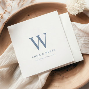 Elegant Classic Last Name Initial Wedding Napkins