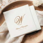 Elegant Classic Last Name Initial Wedding Napkins<br><div class="desc">Elegant Classic Last Name Initial Wedding</div>