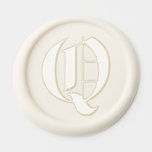Elegant Classic Letter Monogram Initial Wedding Wax Seal Sticker<br><div class="desc">This elegant and classic wedding wax seal features a single letter monogram in an old English font. It's a very special way to dress up envelopes,  wedding favors,  menu cards,  etc. So many possibilities - be creative!</div>
