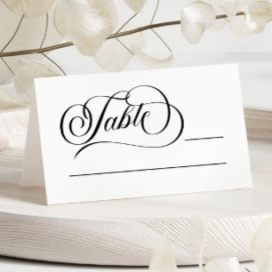 Elegant Classic Minimalist Wedding Place Card