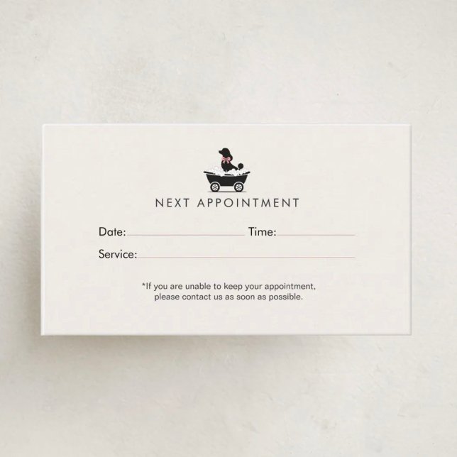 Elegant Classic Mobile Dog Groomer Appointment Card (Creator Uploaded)