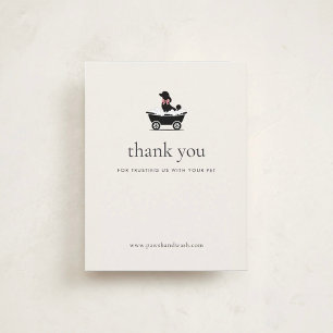Elegant Classic Mobile Dog Groomer Insert Thank You Card