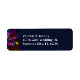 Elegant Classic Modern Floral Pattern #902 Wedding Label