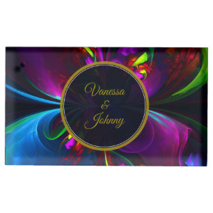 Elegant Classic Modern Floral Pattern #902 Wedding Place Card Holder