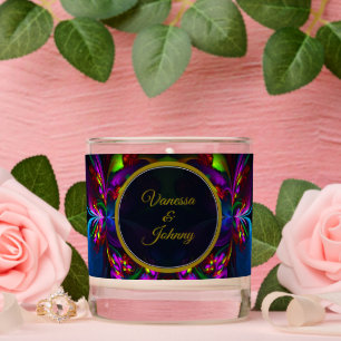 Elegant Classic Modern Floral Pattern #902 Wedding Scented Candle