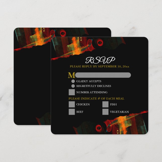 Elegant Classic Modern Trendy Pattern #903 Wedding (Front/Back)