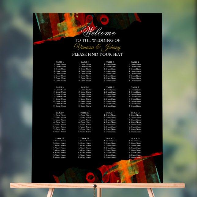 Elegant Classic Modern Trendy Pattern #903 Wedding Acrylic Sign (Neutral)