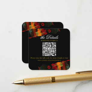 Elegant Classic Modern Trendy Pattern #903 Wedding Enclosure Card