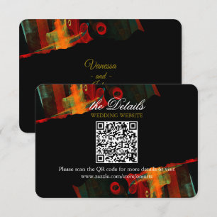 Elegant Classic Modern Trendy Pattern #903 Wedding Enclosure Card