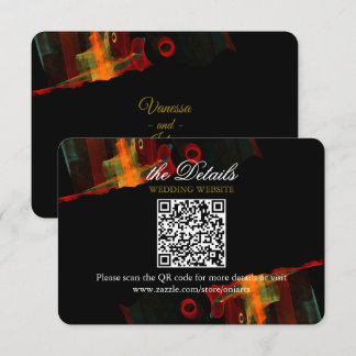 Elegant Classic Modern Trendy Pattern #903 Wedding Enclosure Card