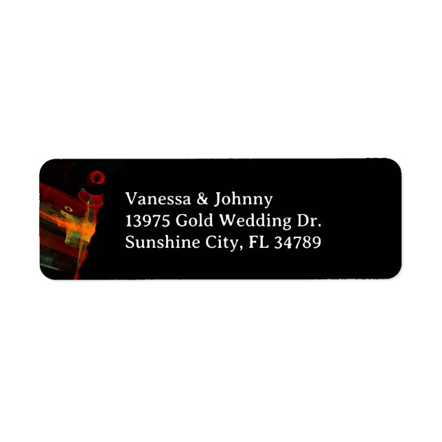 Elegant Classic Modern Trendy Pattern #903 Wedding Label (Front)