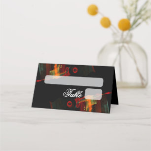 Elegant Classic Modern Trendy Pattern #903 Wedding Place Card