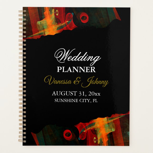 Elegant Classic Modern Trendy Pattern #903 Wedding Planner (Front)