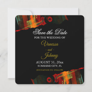 Elegant Classic Modern Trendy Pattern #903 Wedding Save The Date