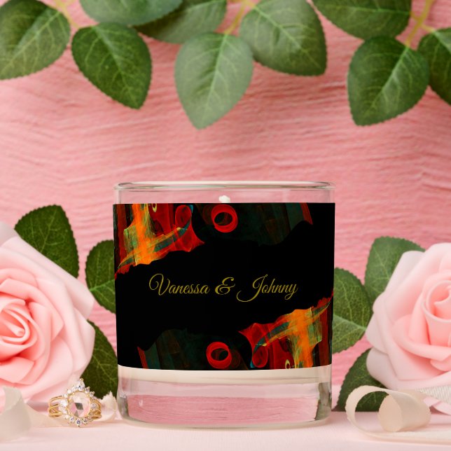 Elegant Classic Modern Trendy Pattern #903 Wedding Scented Candle (Wedding)
