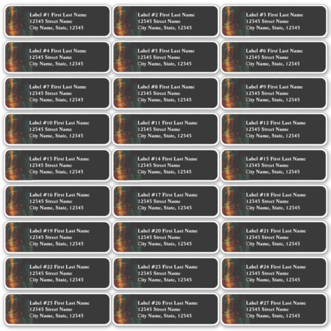 Elegant Classic Modern Trendy Pattern #903 Wedding Sticker (Front)