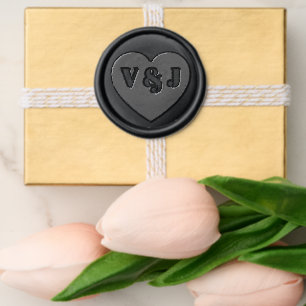 Elegant Classic Modern Trendy Pattern #903 Wedding Wax Seal Sticker