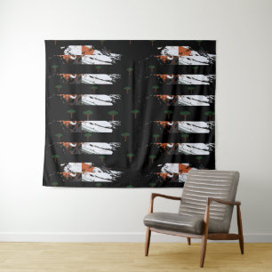 Elegant Classic Monogram Tree Tapestry