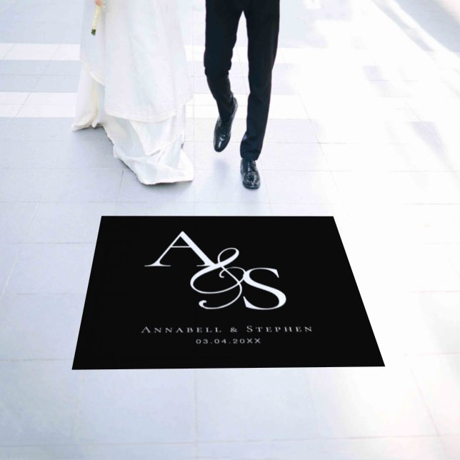 Elegant, Classic, Monogram, Wedding Floor Decals (Wedding)