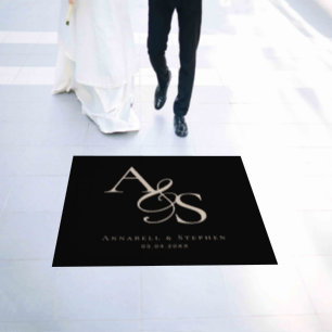 Elegant, Classic, Monogram, Wedding Floor Decals