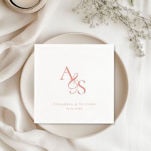 Elegant, Classic, Monogram, Wedding Napkins