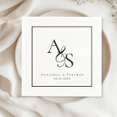 Elegant, Classic, Monogram, Wedding Napkins