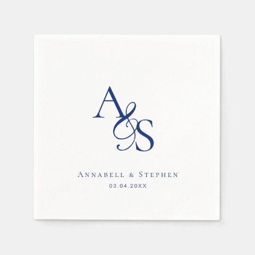 Elegant Classic Monogram Wedding Napkins