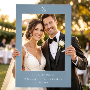 Elegant Classic Monogram Wedding Selfie Frame 
