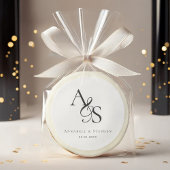 Elegant, Classic, Monogram, Wedding Sugar Cookie