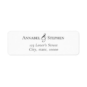 Elegant, Classic, Monogram, White,  Label