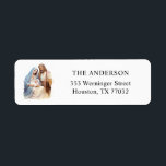 Elegant Classic Nativity Scene  Label<br><div class="desc">Elegant Christian themed return address label featuring a watercolor illustration of a Nativity Scene. Easily add your family name and address using the template. Easy to customize</div>