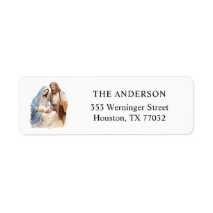 Elegant Classic Nativity Scene  Label