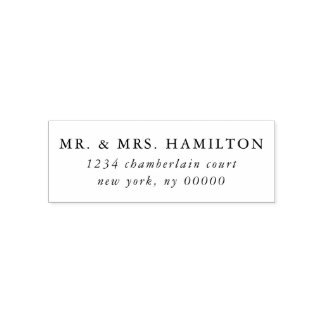 Elegant Classic Newlywed Wedding Return Address Self-inking Stamp