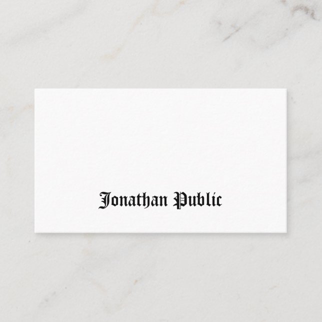 Elegant Classic Nostalgic Look Professional Design Business Card (Front)