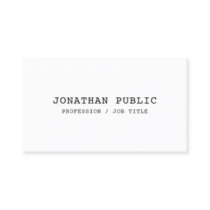 Elegant Classic Nostalgic Look Simple Template Business Card