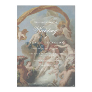 Elegant Classic Old painting Wedding Invitation