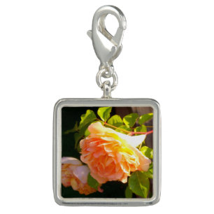 Elegant classic orange peach roses floral charm